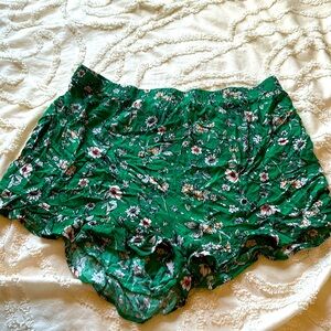 Floral & Frilly Linen Shorts